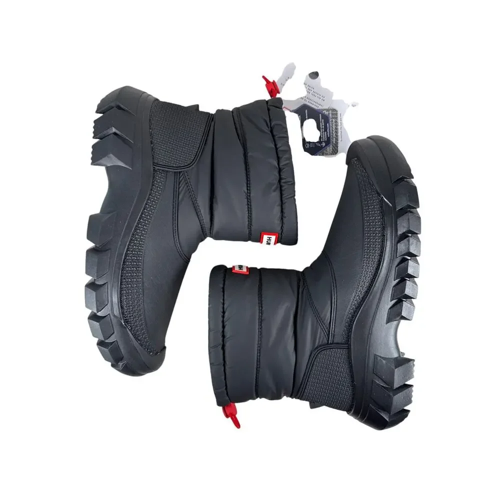 Hunter Intrepid Short Snow Boots Womens 7 Black‎ Waterproof Insulated Pull On